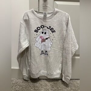 Boutique Medium Boo-Jee Ghost Grey Graphic Sweatshirt. ⚡️🖤